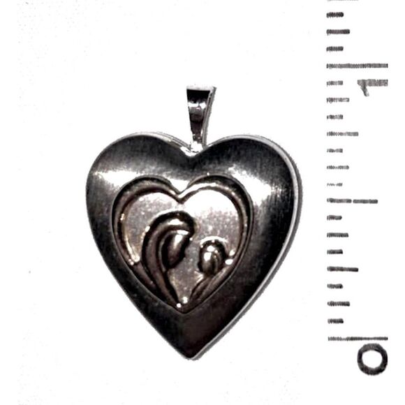 925 vintage Mom and me forever locket - Picture 3 of 10